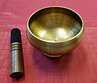 6 Inch Hammered Brass Singing Bowl